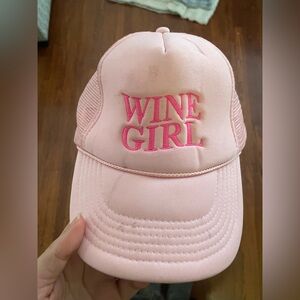 Pink 'Wine Girl' trucker  Hat